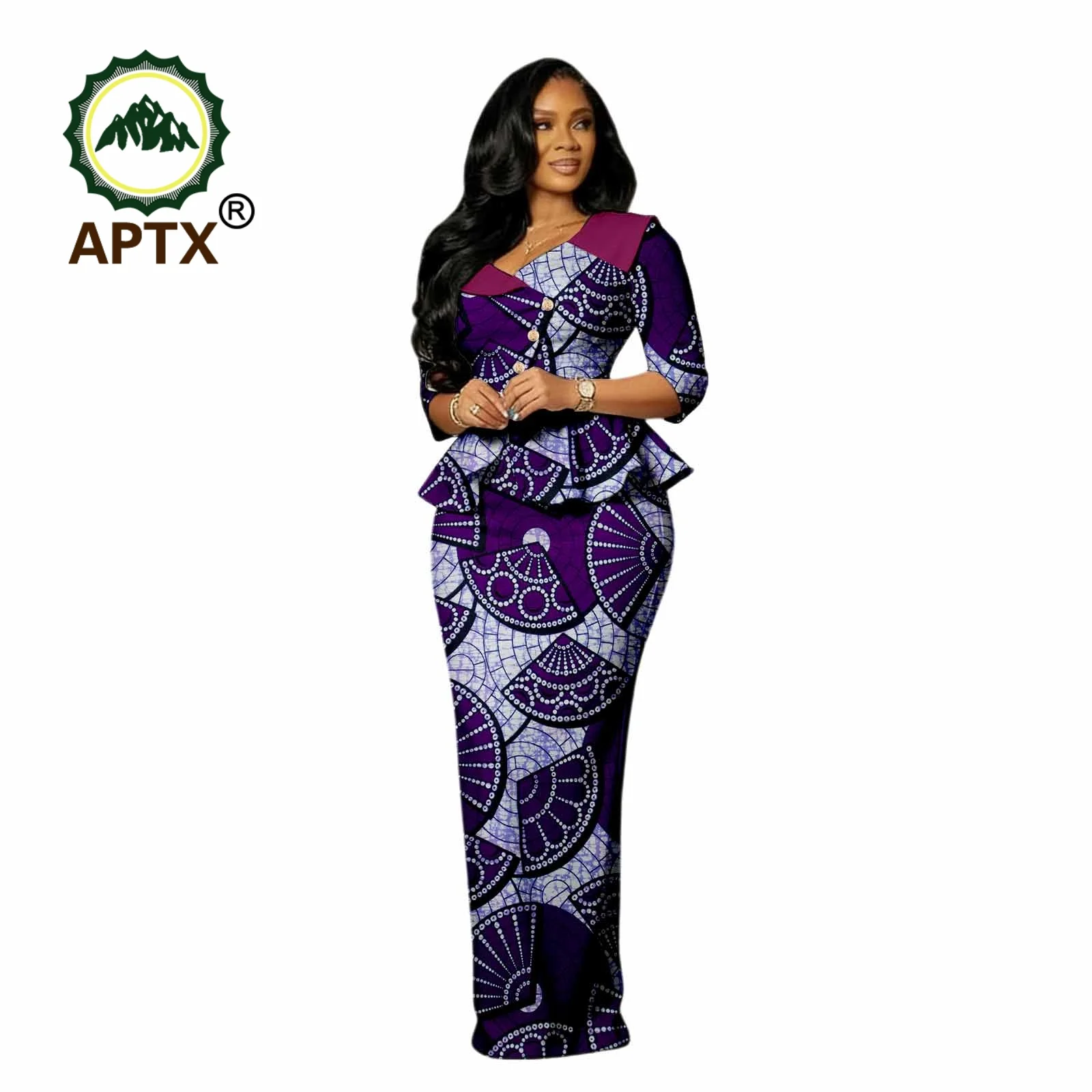 African Print Women's Set Ankara Skew Collar Half Sleeve Top and Floor-Length Skirt two-piece set Casual Dashiki Attire
African Print Women's Set Ankara Skew Collar Half Sleeve Top and Floor-Length Skirt two-piece set Casual Dashiki Attire