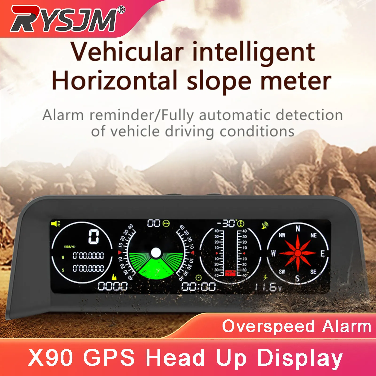 Автомобильный GPS HUD-дисплей X90: цифровой измеритель скорости, высотомер, компас, датчик угла наклона для автомобиля
Автомобильный GPS HUD-дисплей X90: цифровой измеритель скорости, высотомер, компас, датчик угла наклона для автомобиля