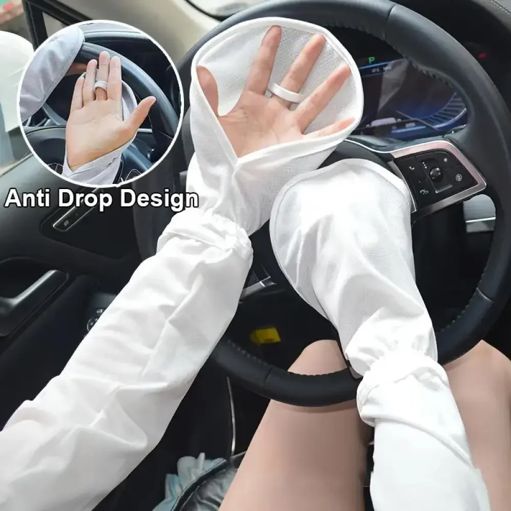 Women Fashion Ice Silk Cooling Arm Sleeves with Hand Guard, Summer Breathable Outdoor Cycling Ice Sleeves
Women Fashion Ice Silk Cooling Arm Sleeves with Hand Guard, Summer Breathable Outdoor Cycling Ice Sleeves
