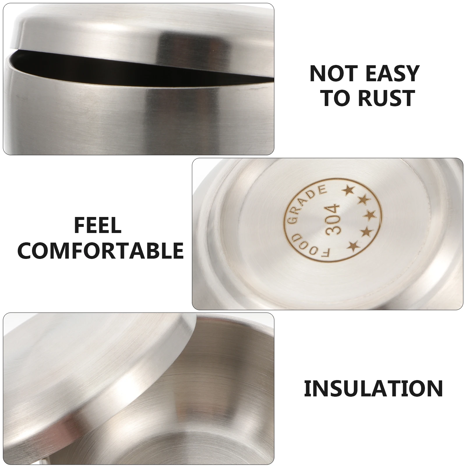 304pcs 304 Stainless Steel Salad Anti-Scald Soup Bowl With Lid Fruit Oatmeal Serving Bowl Kitchen Tableware Easy Clean
304pcs 304 Stainless Steel Salad Anti-Scald Soup Bowl With Lid Fruit Oatmeal Serving Bowl Kitchen Tableware Easy Clean