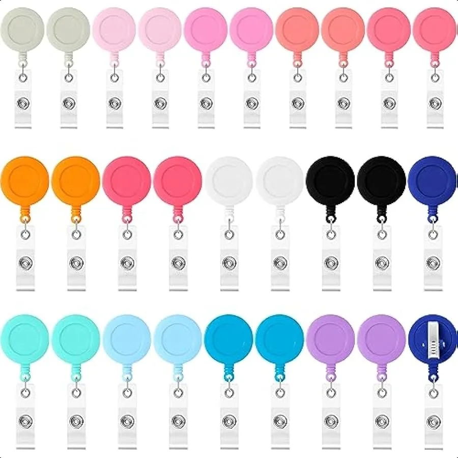28 Pcs Badge Reel Retractable Bulk 360° Swivel Colorful Alligator Clips 25'' Badge Holder ID Clip for Doctor Back to School St
28 Pcs Badge Reel Retractable Bulk 360° Swivel Colorful Alligator Clips 25'' Badge Holder ID Clip for Doctor Back to School St