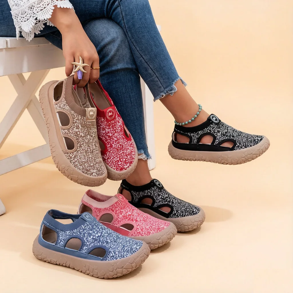 2026 New Women's Casual Versatile Lightweight Soft Sole Wear-resistant One-pedal Cloth Painted Sports Sandals Fly Weaving Shoes
2026 New Women's Casual Versatile Lightweight Soft Sole Wear-resistant One-pedal Cloth Painted Sports Sandals Fly Weaving Shoes