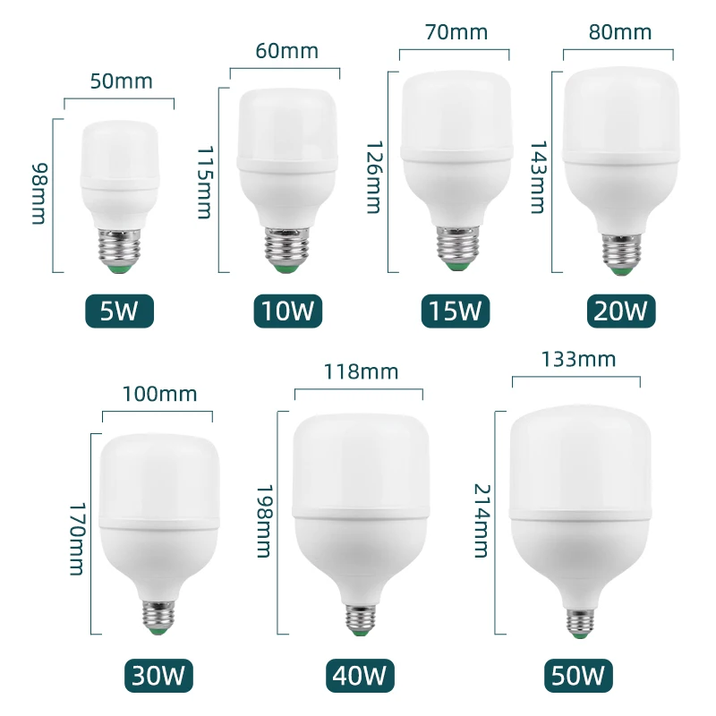E27 LED Bulb 30W 20W 15W 9W 5W 3W LED Light AC180-265V Spotlight Lighting Cold/Warm White LED Lamp for Home Living Room Lighting
E27 LED Bulb 30W 20W 15W 9W 5W 3W LED Light AC180-265V Spotlight Lighting Cold/Warm White LED Lamp for Home Living Room Lighting