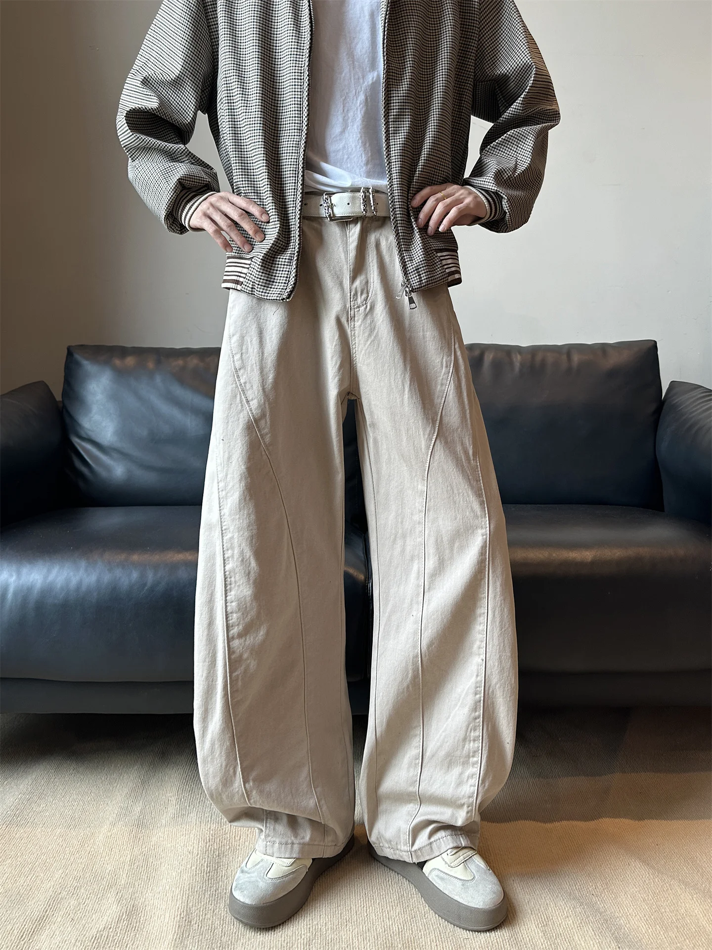 Khaki Waed Casual Loose Men's Jeans Knife Denim Vintage American Sle Wide Leg Workwear Comfortable Straight Fit
Khaki Waed Casual Loose Men's Jeans Knife Denim Vintage American Sle Wide Leg Workwear Comfortable Straight Fit