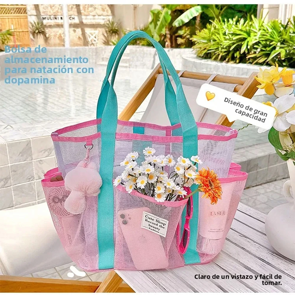 Ins Korean Version of Small Fresh Portable Mesh Beach Bag Leaky Bath Bag Bath Bag Large Capacity Travel Swimming Storage Girl
Ins Korean Version of Small Fresh Portable Mesh Beach Bag Leaky Bath Bag Bath Bag Large Capacity Travel Swimming Storage Girl