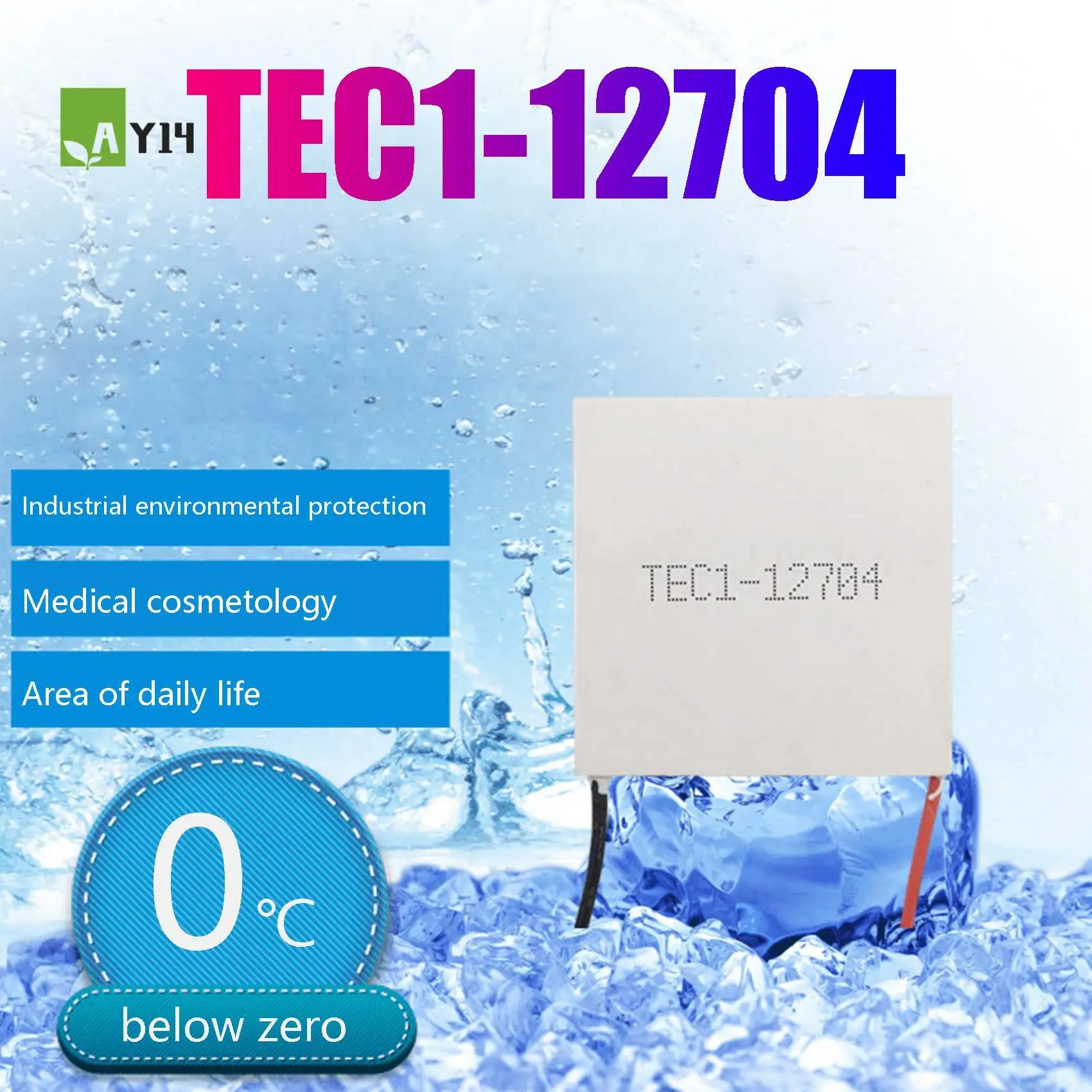 AY14-TEC1-12704 Термоэлектрический охладитель Пельтье 30 мм x 30 мм TEC1 12704 Модуль элементов 12V4A Охлаждающий Пельтье 
AY14-TEC1-12704 Термоэлектрический охладитель Пельтье 30 мм x 30 мм TEC1 12704 Модуль элементов 12V4A Охлаждающий Пельтье