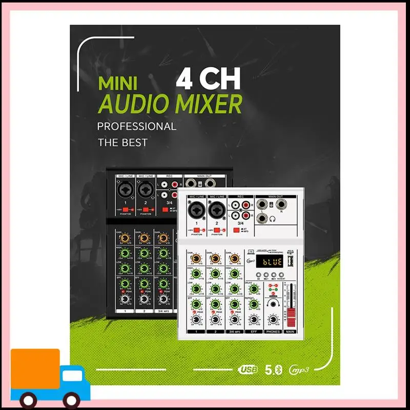 Professional GAX-A4 Professional Portable Digital Dj Console With USB Mixer Border Live Singing 4 Channel Audio Mixer White 1 PC
Professional GAX-A4 Professional Portable Digital Dj Console With USB Mixer Border Live Singing 4 Channel Audio Mixer White 1 PC