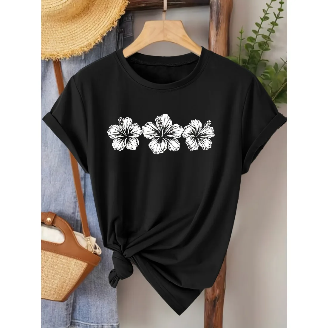 Children's Round Neck T-shirt Fashionable Loose Soft Comfortable Breathable Elegant Big Red Flower Pattern Printed Top
Children's Round Neck T-shirt Fashionable Loose Soft Comfortable Breathable Elegant Big Red Flower Pattern Printed Top