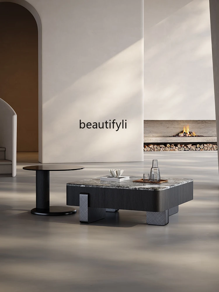 Light luxury modern marble square coffee table TV cabinet combination, simple and advanced living room coffee table tea table
Light luxury modern marble square coffee table TV cabinet combination, simple and advanced living room coffee table tea table