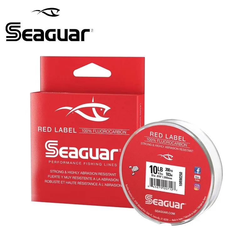 Оригинальная красная этикетка Seaguar, 100% фторуглеродный шоковый поводок, леска, фторуглеродная леска, моноволокна, карповая проволока, Япония
Оригинальная красная этикетка Seaguar, 100% фторуглеродный шоковый поводок, леска, фторуглеродная леска, моноволокна, карповая проволока, Япония