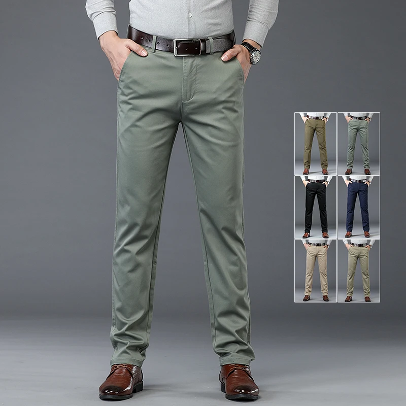 Classic Straight Men's Business Casual Pants Autumn New Comfortable Elastic Fit Solid Color Suit Trousers Brand Clothes
Classic Straight Men's Business Casual Pants Autumn New Comfortable Elastic Fit Solid Color Suit Trousers Brand Clothes