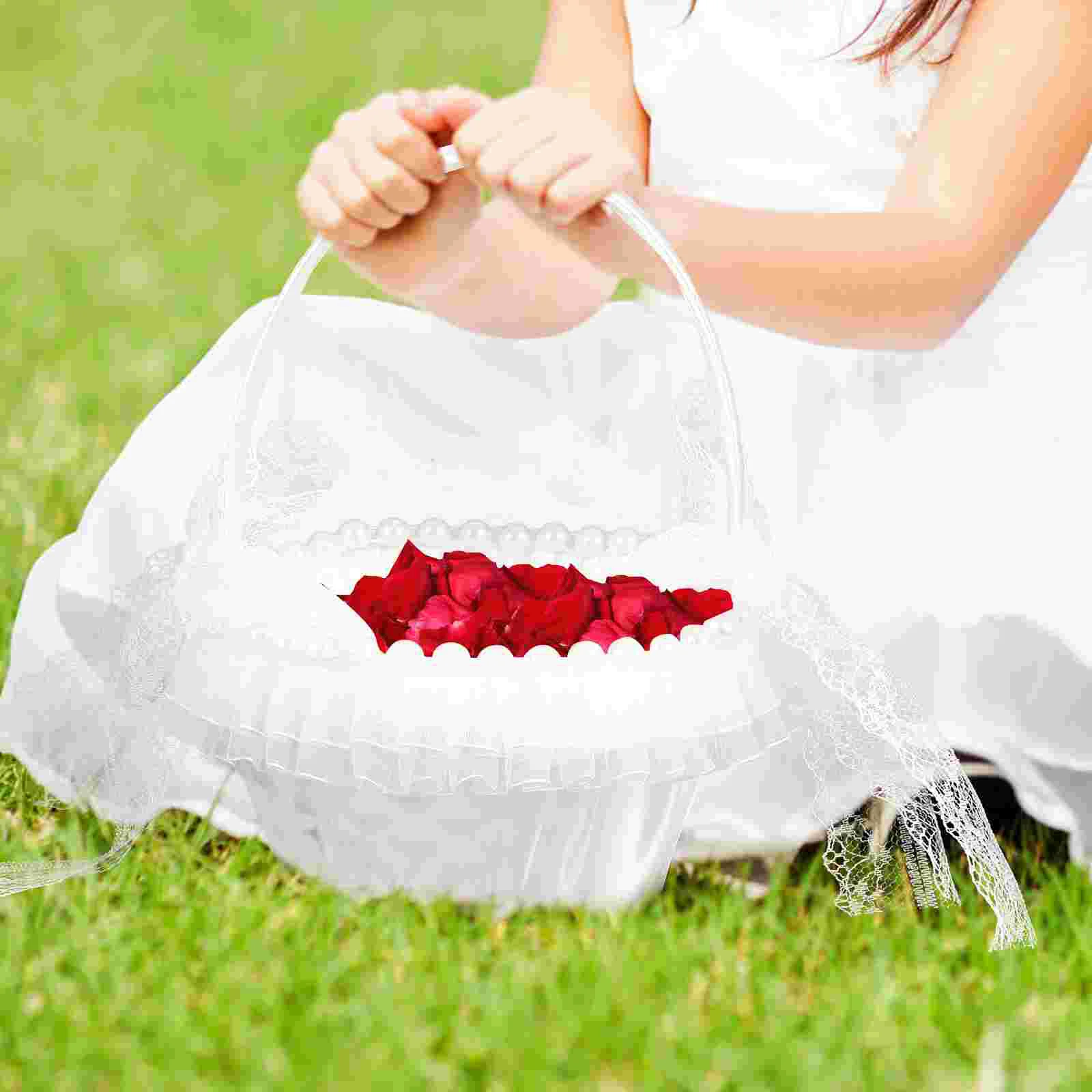 Lace Flower BasketWedding Girl Treats Rustic Petal Candies Baskets Gifts Supplies Party Flower Girls Accessory Storage
Lace Flower BasketWedding Girl Treats Rustic Petal Candies Baskets Gifts Supplies Party Flower Girls Accessory Storage