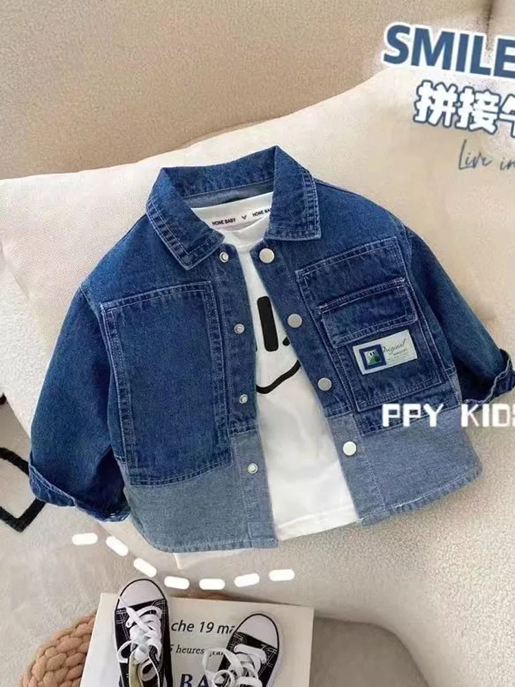 Boys' Denim Jacket, Spring And Autumn Children's Shirt Jacket Baby Shirt Children Top Children's Clothing Children's Blouse
Boys' Denim Jacket, Spring And Autumn Children's Shirt Jacket Baby Shirt Children Top Children's Clothing Children's Blouse