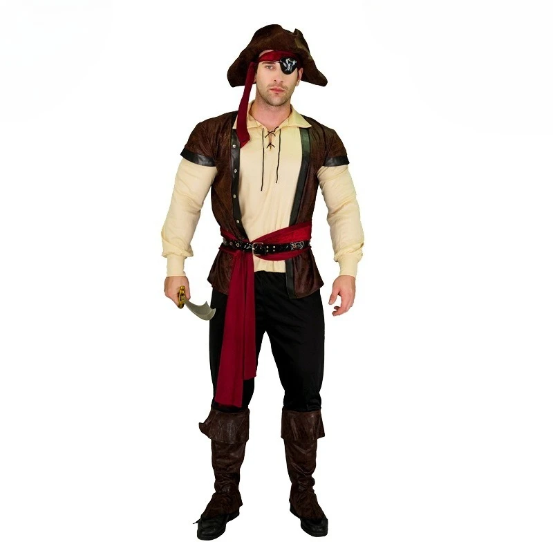 Mens Leather Pirate Costume Halloween Role Play Outfit For Adult Party Stage Performance
Mens Leather Pirate Costume Halloween Role Play Outfit For Adult Party Stage Performance