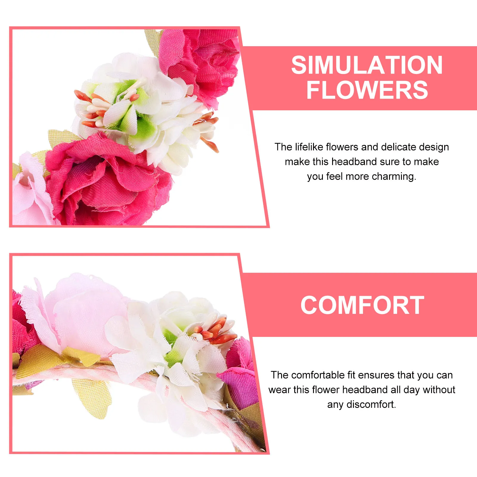 Artificial Flower Headband Charming Floral Hair Accessories for Wedding Party Hair Wreath Fairy Crown Kit
Artificial Flower Headband Charming Floral Hair Accessories for Wedding Party Hair Wreath Fairy Crown Kit