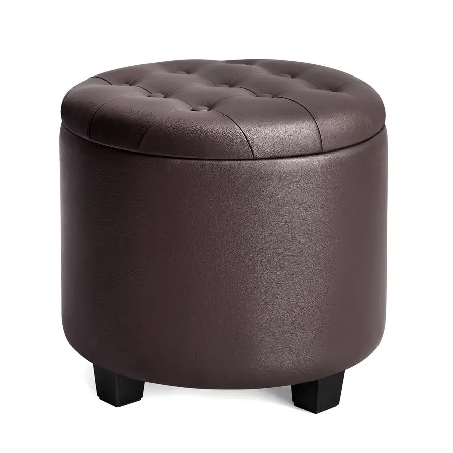 Round Ottoman, Ottoman with Storage, 17.7 x 17.7 x 17.5 Inches, Foot Rest with Legs, Synthetic Leather, Load up to Customizable
Round Ottoman, Ottoman with Storage, 17.7 x 17.7 x 17.5 Inches, Foot Rest with Legs, Synthetic Leather, Load up to Customizable