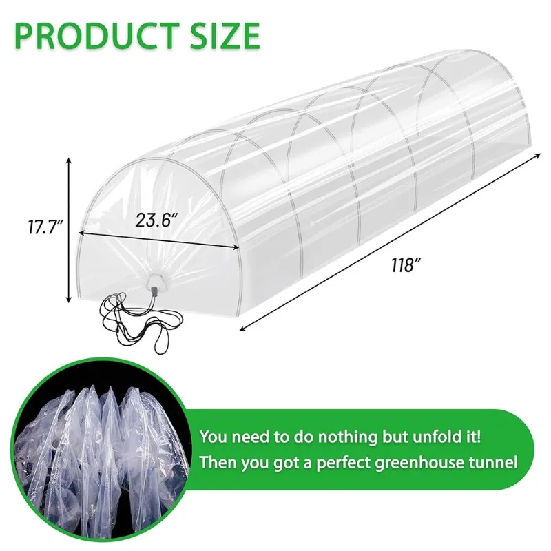 Bell-Shaped Tunnel Greenhouse Garden Hoop Cover 2-Pack Outdoor Plant Protection For Autumn And Winter
Bell-Shaped Tunnel Greenhouse Garden Hoop Cover 2-Pack Outdoor Plant Protection For Autumn And Winter