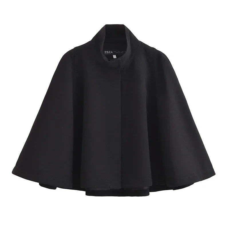 TRAF Black Cropped Cape Coat 2025 Women's Autumn Winter Oversized Long Sleeve Short Cloak Outerwear Fashion Casual Elegant Coat
TRAF Black Cropped Cape Coat 2025 Women's Autumn Winter Oversized Long Sleeve Short Cloak Outerwear Fashion Casual Elegant Coat