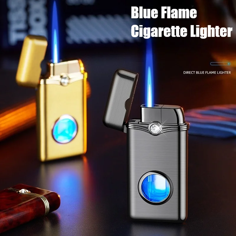 Newest Cigar Igniter Windproof Open Fire Lighter Inflatable Blue Flame with Light Metal Cigarette Lighters & Smoking Accessories
Newest Cigar Igniter Windproof Open Fire Lighter Inflatable Blue Flame with Light Metal Cigarette Lighters & Smoking Accessories