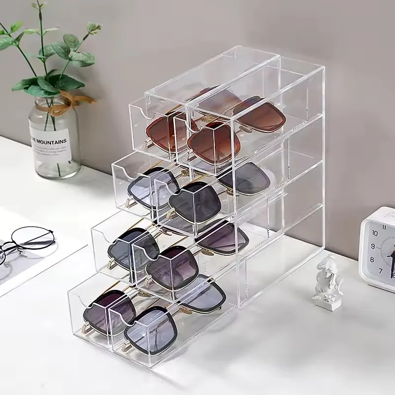 4-Layer Glasses Drawer Storage Box Transparent Acrylic Glasses Case Display Drawer Case Jewelry Accessories Display Holder
4-Layer Glasses Drawer Storage Box Transparent Acrylic Glasses Case Display Drawer Case Jewelry Accessories Display Holder