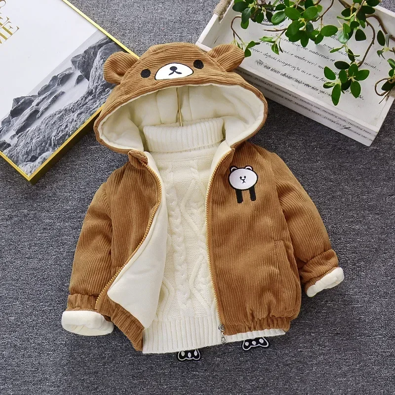 Children's Warm Bear Winter Coat Fleece Baby Girl Winter Clothes High Quality Thick Hoodie Boy Clothes 0-4 Years Old Coat
Children's Warm Bear Winter Coat Fleece Baby Girl Winter Clothes High Quality Thick Hoodie Boy Clothes 0-4 Years Old Coat