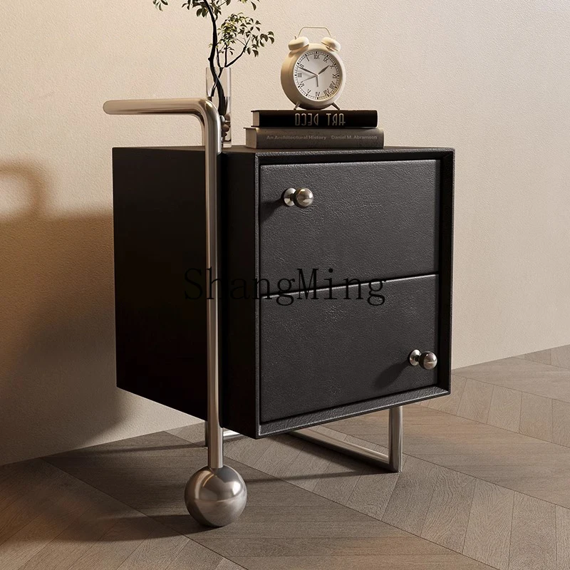 HJ Italian minimalist black solid wood bedside table simple modern bedroom creative storage high-end bedside table
HJ Italian minimalist black solid wood bedside table simple modern bedroom creative storage high-end bedside table