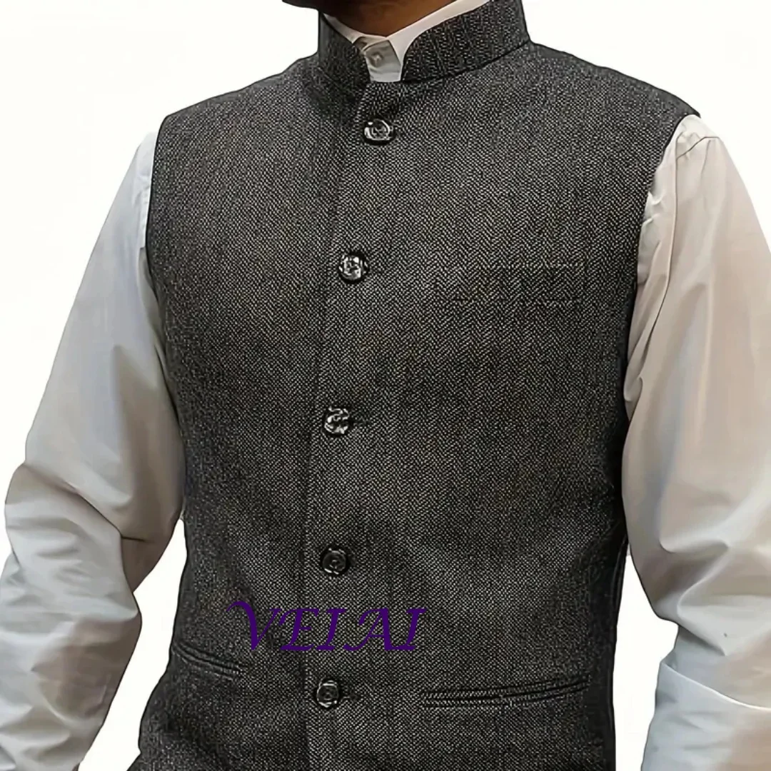 CustomizedElegant Slim Fit Tweed Wool Vests Suits Men's Suit Business Tweed High Collar Waistcoats Slim Fit Herringbone Vests 
CustomizedElegant Slim Fit Tweed Wool Vests Suits Men's Suit Business Tweed High Collar Waistcoats Slim Fit Herringbone Vests