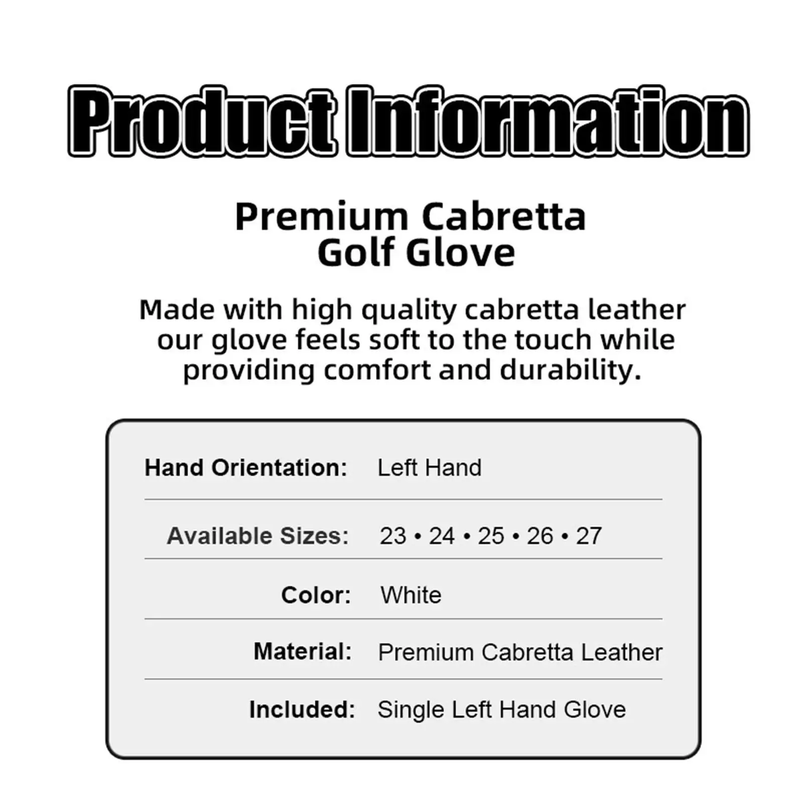 Golf Glove for Left Handed Nonslip Golf Training Simple Golf Training
Golf Glove for Left Handed Nonslip Golf Training Simple Golf Training
