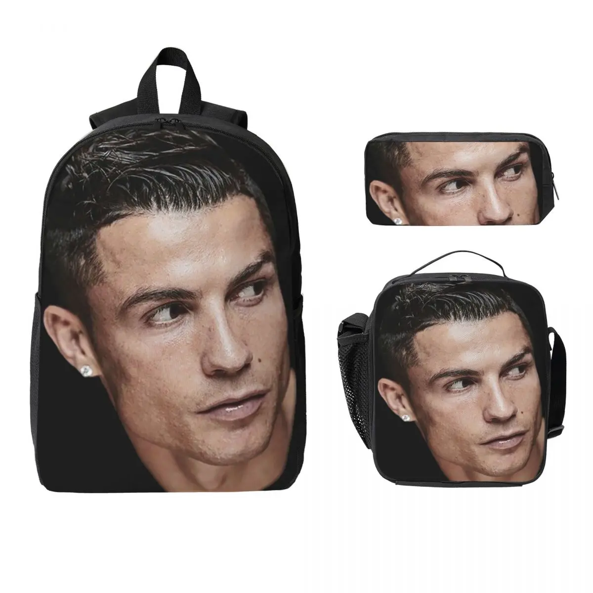 Christiano Ronaldo Backpack Student BookBag School Bag Laptop Shoulder Bags 3ps Insulated Lunch Bag Pencil Case
Christiano Ronaldo Backpack Student BookBag School Bag Laptop Shoulder Bags 3ps Insulated Lunch Bag Pencil Case