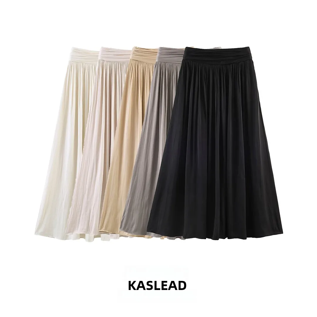 KASLEAD New Fashion Women's Long A-Line Skirt Invisible Zipper Copper Ammonia Silk Gored Half-length Polyester Fiber Skirts
KASLEAD New Fashion Women's Long A-Line Skirt Invisible Zipper Copper Ammonia Silk Gored Half-length Polyester Fiber Skirts