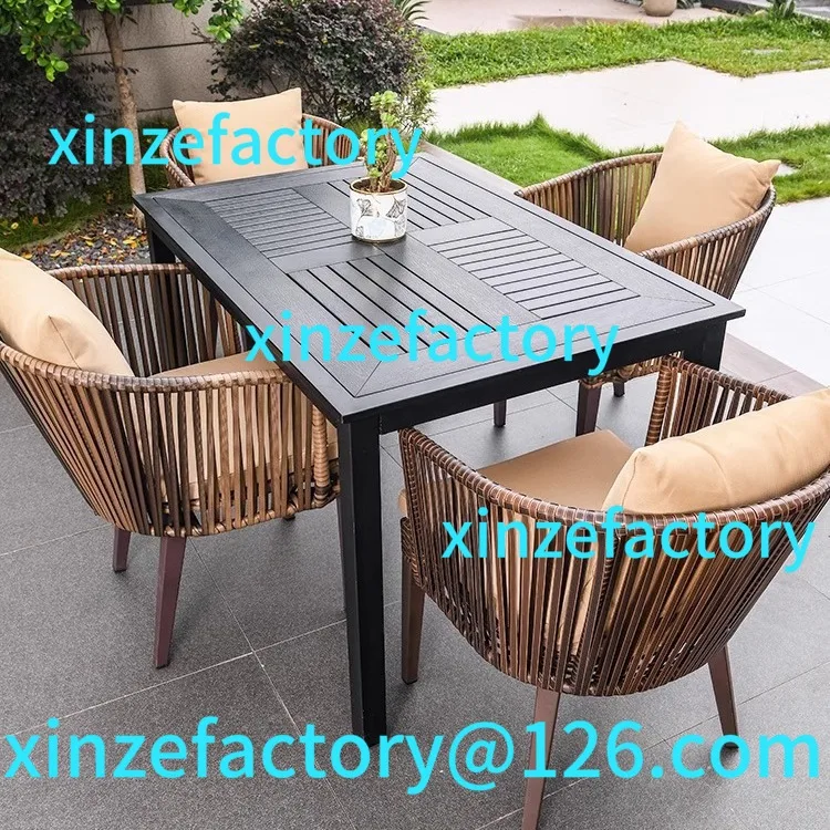 Customizable outdoor courtyard leisure terrace rattan table and chair combination
Customizable outdoor courtyard leisure terrace rattan table and chair combination
