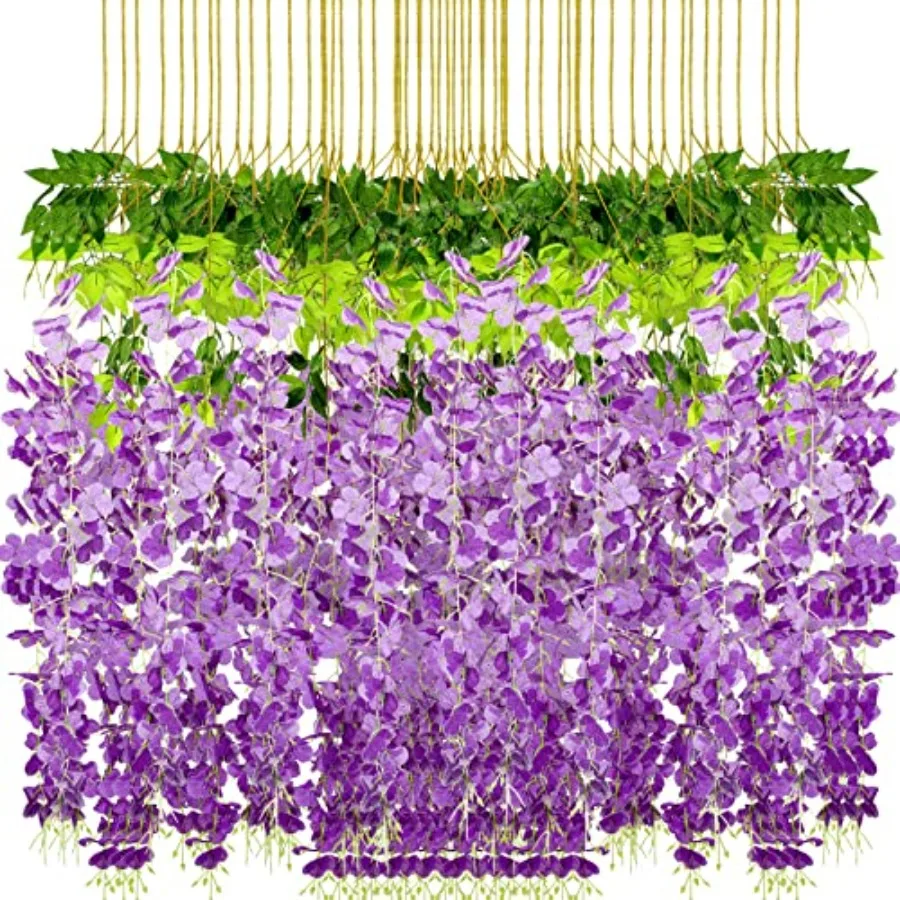 108 Pack 43.2 in/ 3.6 Feet Artificial Fake Wisteria Hanging Flowers Wisteria Faux Flowers Garland Silk Vine Rattan Long Hanging
108 Pack 43.2 in/ 3.6 Feet Artificial Fake Wisteria Hanging Flowers Wisteria Faux Flowers Garland Silk Vine Rattan Long Hanging