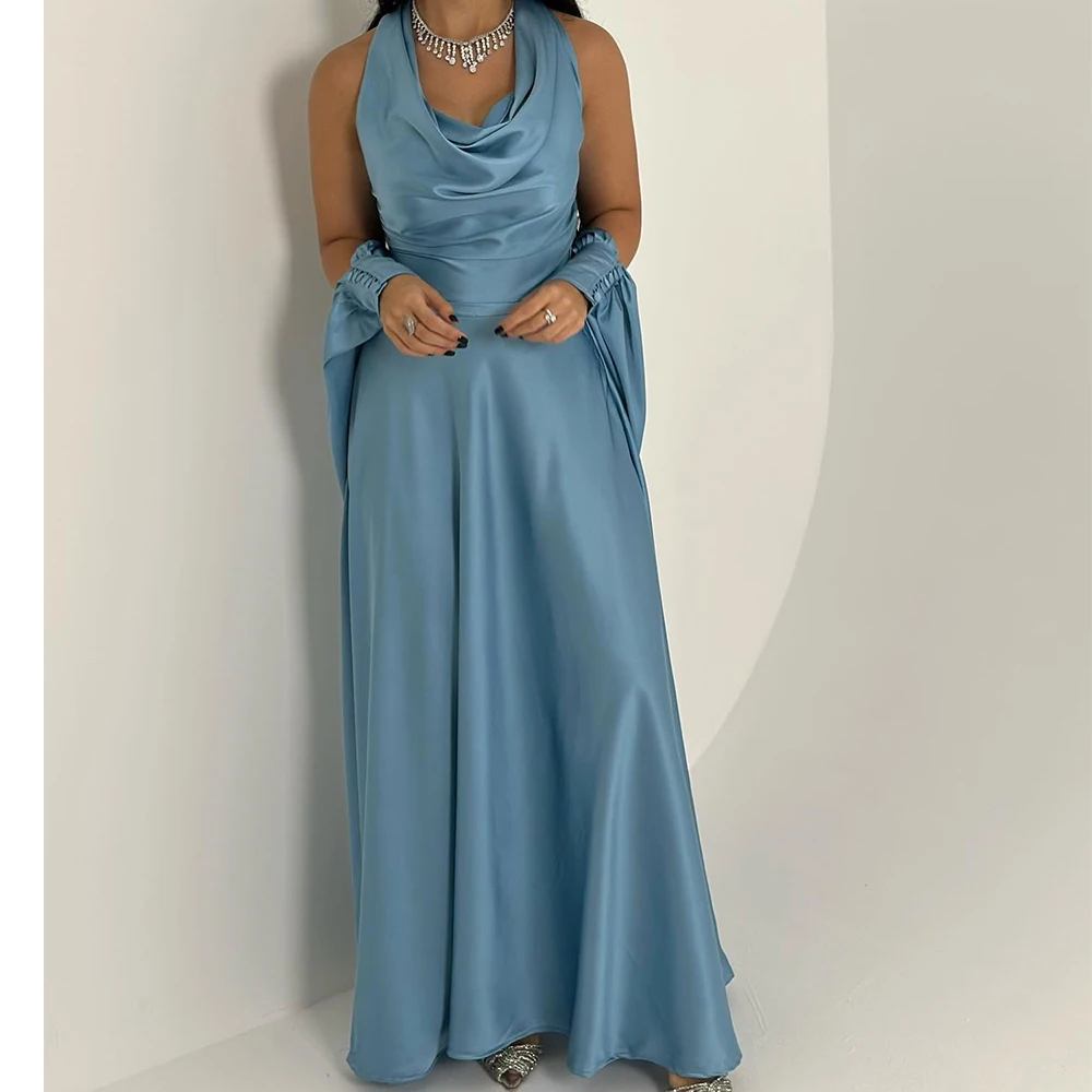 Customized Elegant Straight Floor Length Halter Jersey Sleeveless Pleats Evening Dress Modern Photo Color vestidos para mujer
Customized Elegant Straight Floor Length Halter Jersey Sleeveless Pleats Evening Dress Modern Photo Color vestidos para mujer