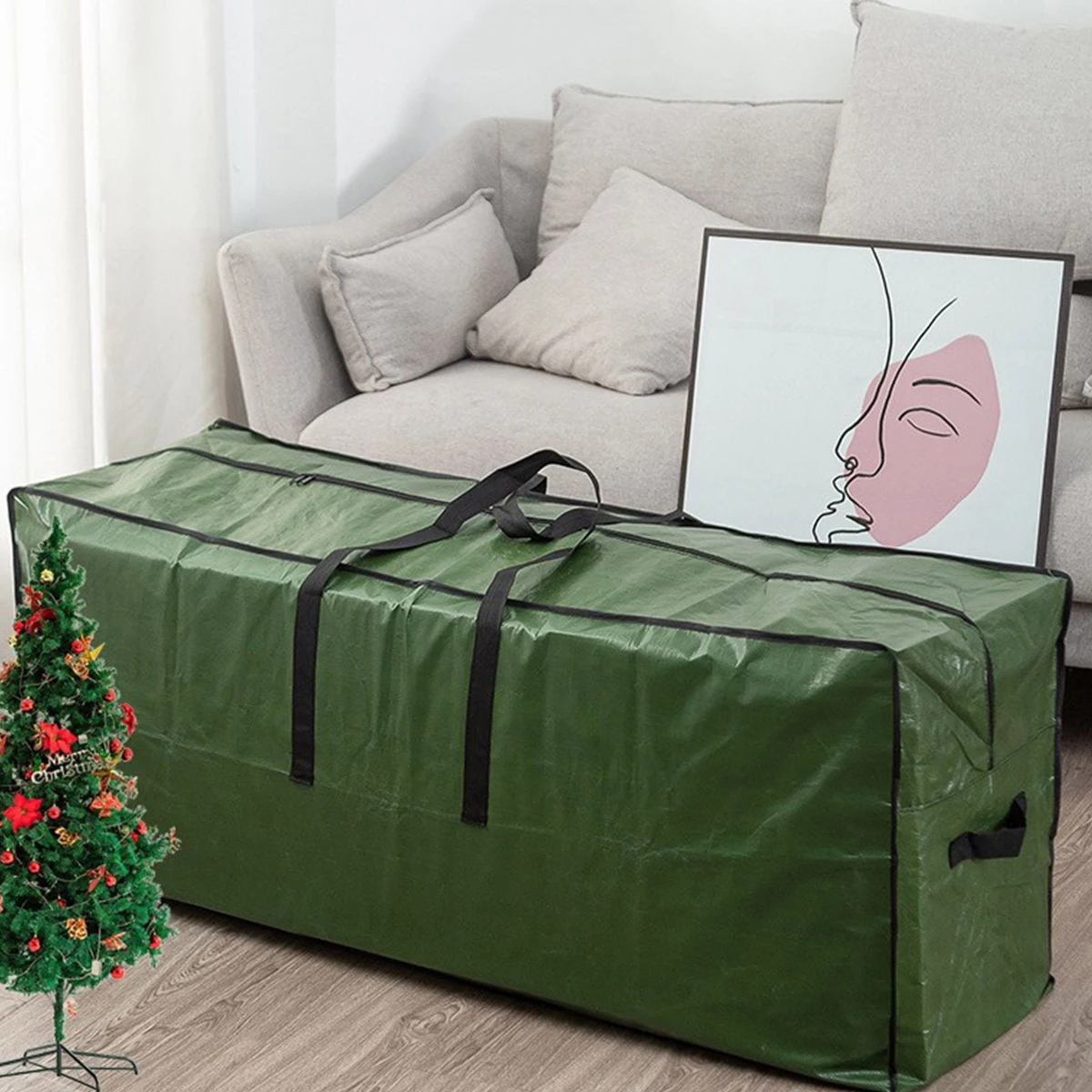 Christmas Tree Bag, Oxford Cloth, Large Capacity, Foldable Christmas Decoration Wreath Storage Bag, For Storing Christmas Suppli
Christmas Tree Bag, Oxford Cloth, Large Capacity, Foldable Christmas Decoration Wreath Storage Bag, For Storing Christmas Suppli