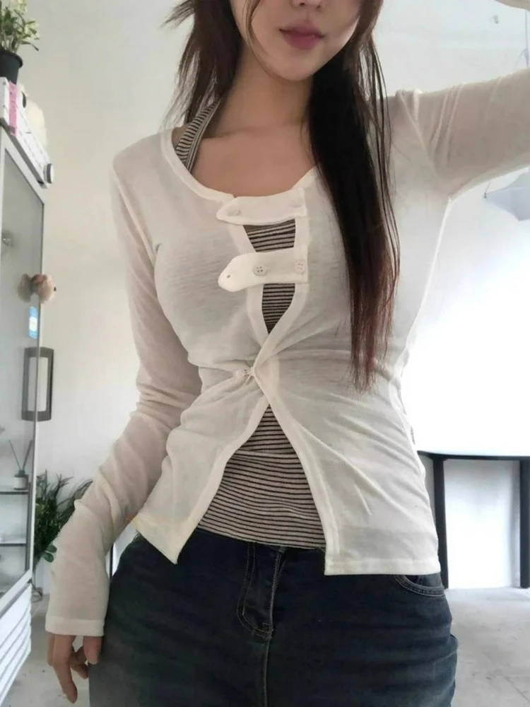Autumn Sexy Cardigan Long Sleeved Niche Slimming Irregular Design Button Top for Women
Autumn Sexy Cardigan Long Sleeved Niche Slimming Irregular Design Button Top for Women