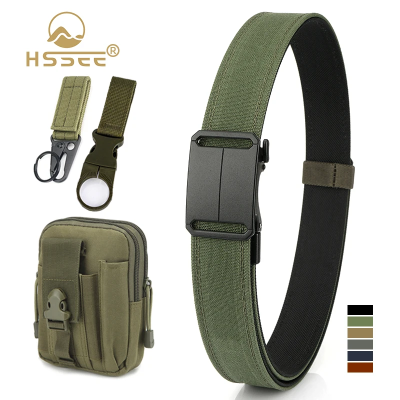 HSSEE New Military Tactical Belt for Men Metal Automatic Buckle EDC Casual Belt Thick Nylon Sturdy Work Belt Male Gun Girdle
HSSEE New Military Tactical Belt for Men Metal Automatic Buckle EDC Casual Belt Thick Nylon Sturdy Work Belt Male Gun Girdle