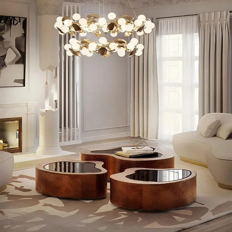 Stainless steel special-shaped coffee table modern living room
Stainless steel special-shaped coffee table modern living room