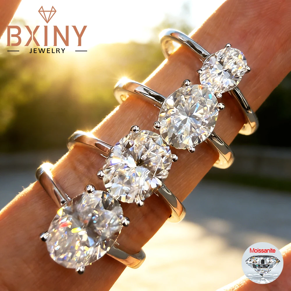 BXINY 1/2/3/4CT Oval Cut Moissanite Rings S925 Silver D Color VVS Lab Diamond For Women Wedding Bands Fine Jewelry GRA Certified
BXINY 1/2/3/4CT Oval Cut Moissanite Rings S925 Silver D Color VVS Lab Diamond For Women Wedding Bands Fine Jewelry GRA Certified