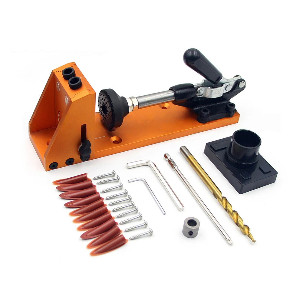 1Pcs Drilling Positioner Set Aluminum Pocket Hole Jig Kit With Dust Port: Precise Drilling & Easy Clamping Drilling Tool Parts
1Pcs Drilling Positioner Set Aluminum Pocket Hole Jig Kit With Dust Port: Precise Drilling & Easy Clamping Drilling Tool Parts
