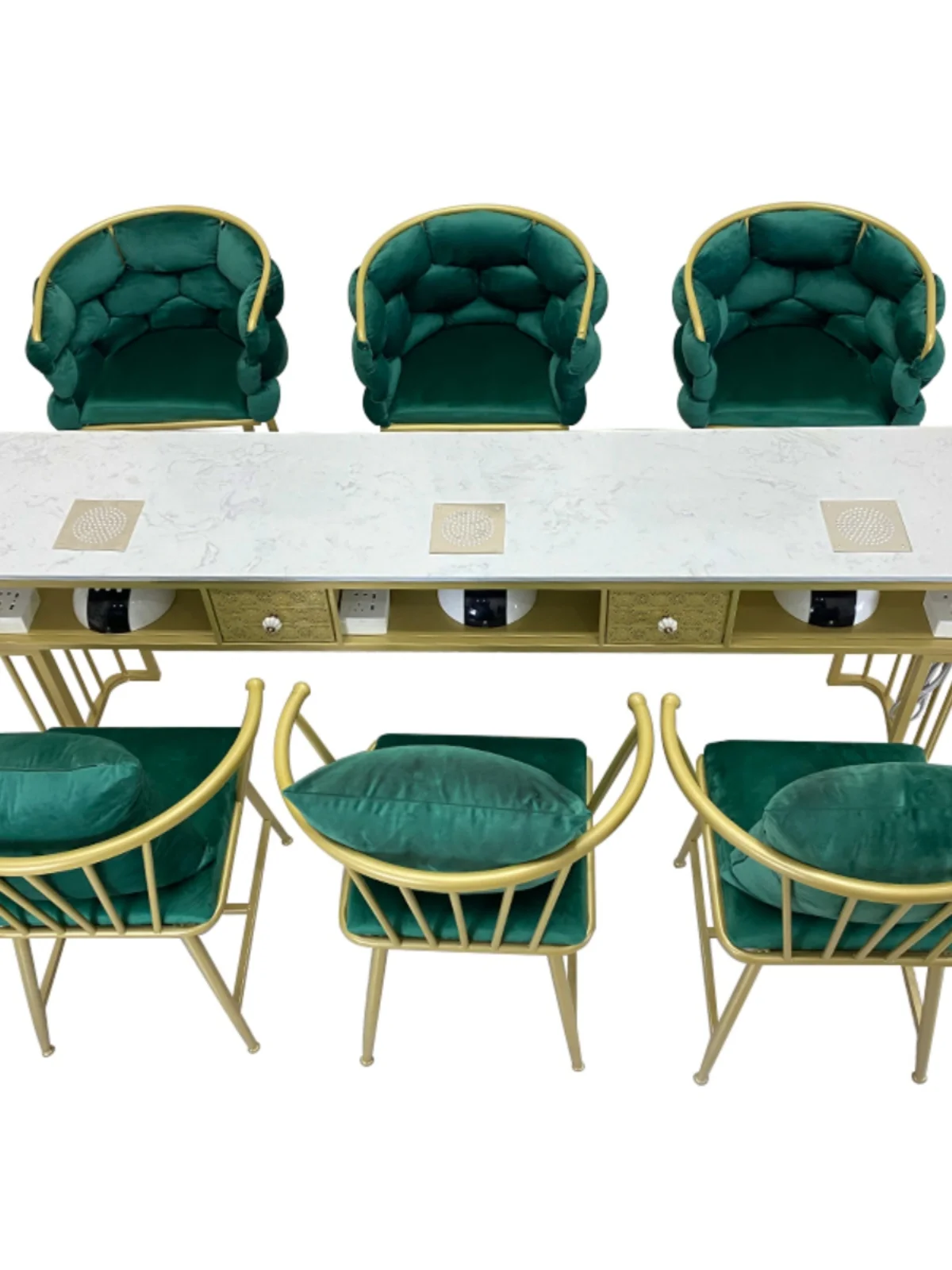 Nordic light luxury nail art table single double marble with vacuum cleaner nail art table set
Nordic light luxury nail art table single double marble with vacuum cleaner nail art table set