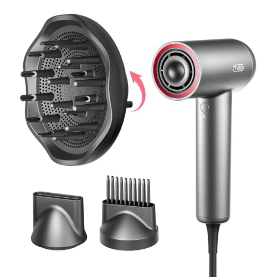 Hair Dryer with Diffuser 1500W High-Speed Professional AIRHYPE Lite Blow Dryer with Comb for Fast Drying 110 000RPM Brushless M
Hair Dryer with Diffuser 1500W High-Speed Professional AIRHYPE Lite Blow Dryer with Comb for Fast Drying 110 000RPM Brushless M