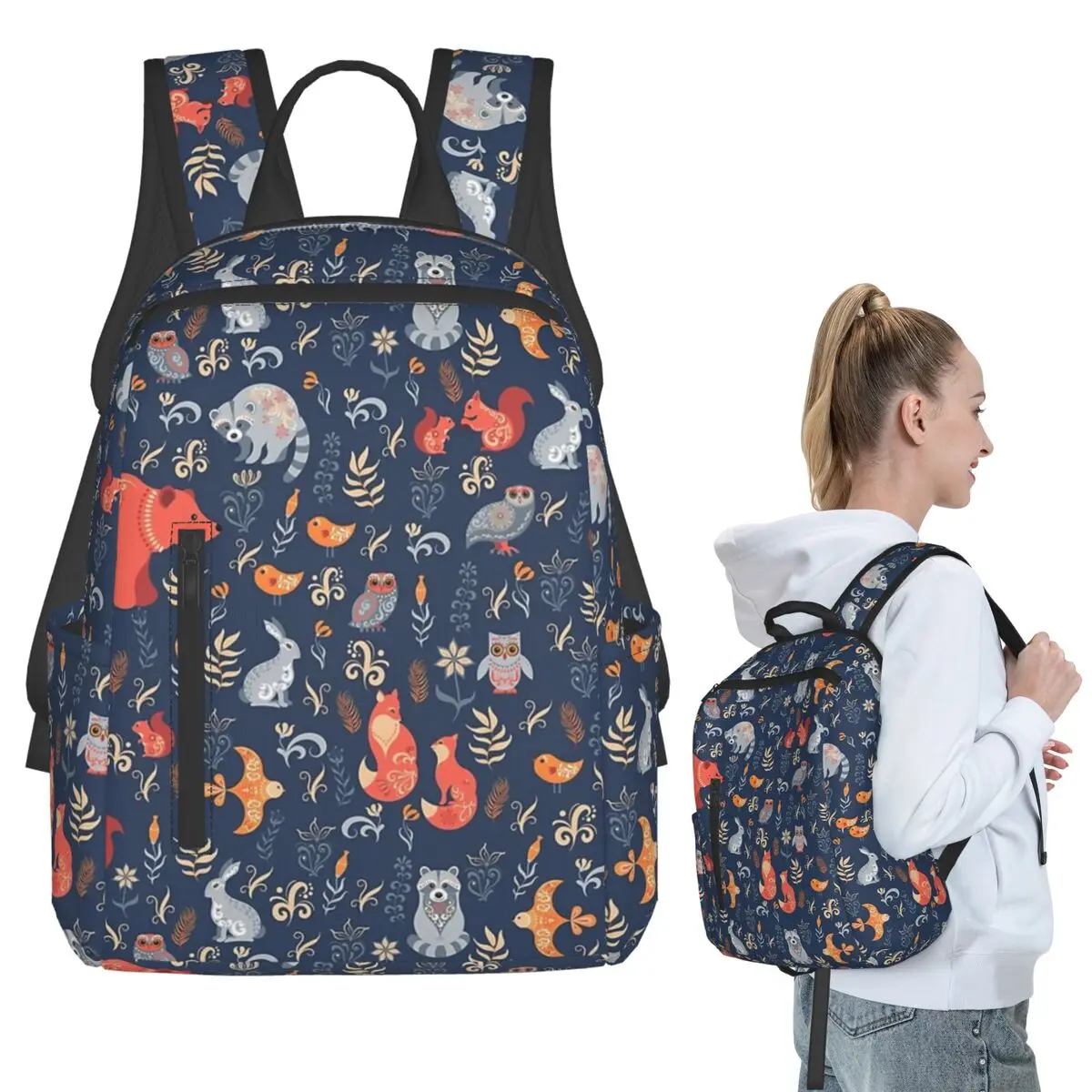 Fairy-Tale Forest. Fox, Bear, Raccoon, Owls, Rabbits, Flowers And Herbs Backpack BookBag Kids School Bag Computer Shoulder Bags
Fairy-Tale Forest. Fox, Bear, Raccoon, Owls, Rabbits, Flowers And Herbs Backpack BookBag Kids School Bag Computer Shoulder Bags