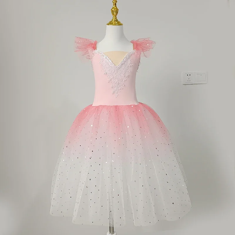 Ballet performance clothes children's competition professional dance clothes gradient color puffy Skirt Adult Long gauze skirt
Ballet performance clothes children's competition professional dance clothes gradient color puffy Skirt Adult Long gauze skirt