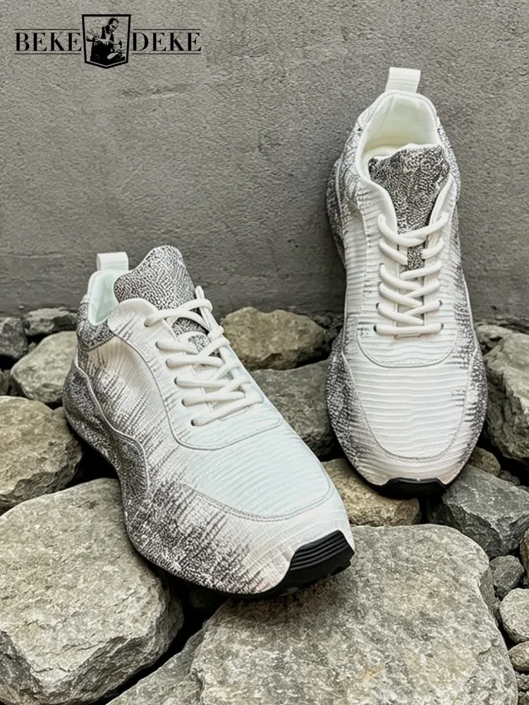 New Designer Mens Real Lizard Leather Sneakers Lace Up Outside Joggers Trainers Shoes High Quality Low Cut Thick Platform Shoes
New Designer Mens Real Lizard Leather Sneakers Lace Up Outside Joggers Trainers Shoes High Quality Low Cut Thick Platform Shoes