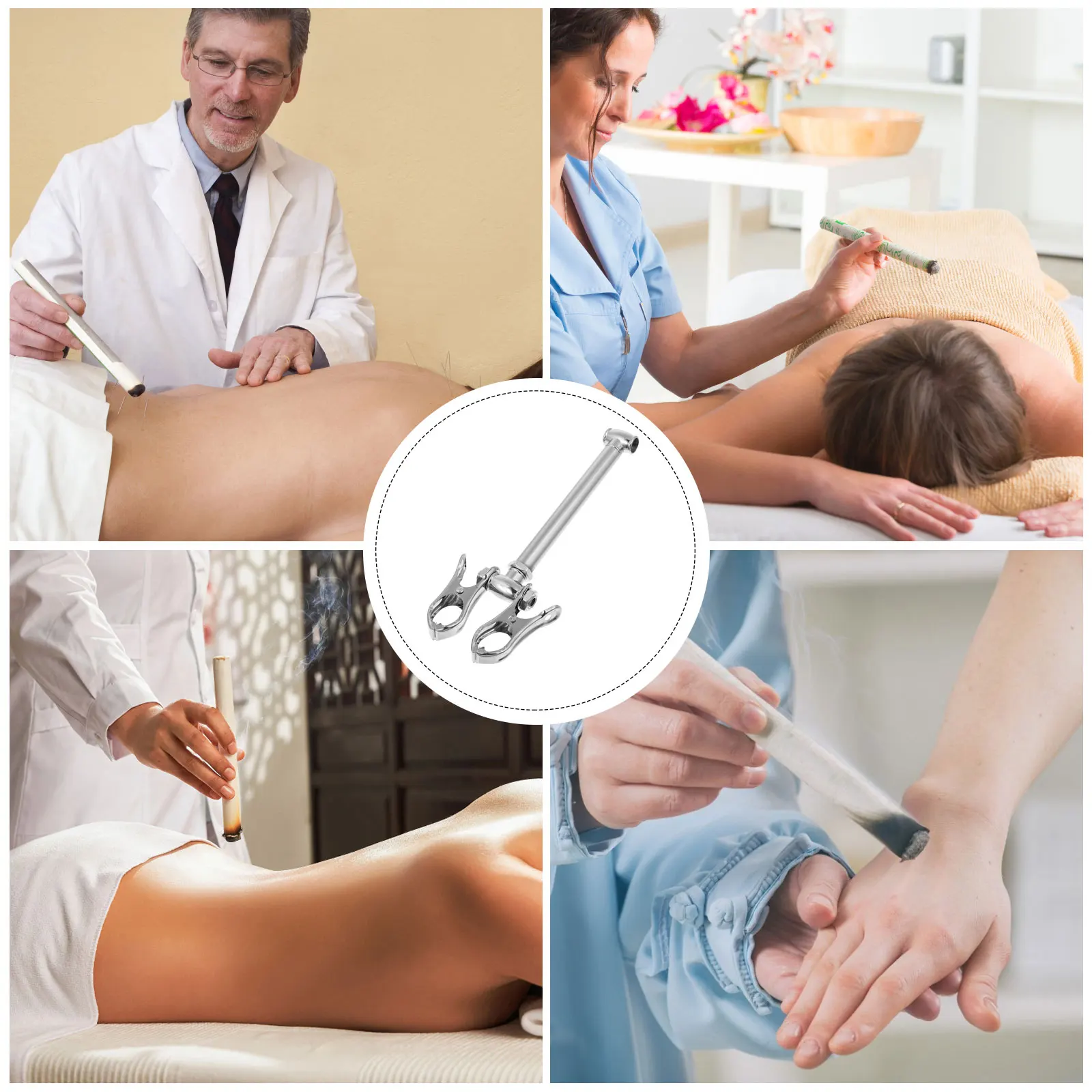 1 set 1 Set Stainless Steel Moxibustion Clamp Portable Moxa Stick Holder Clip Durable Easy Use Two Sticks Health Care Tool Relax 
1 set 1 Set Stainless Steel Moxibustion Clamp Portable Moxa Stick Holder Clip Durable Easy Use Two Sticks Health Care Tool Relax