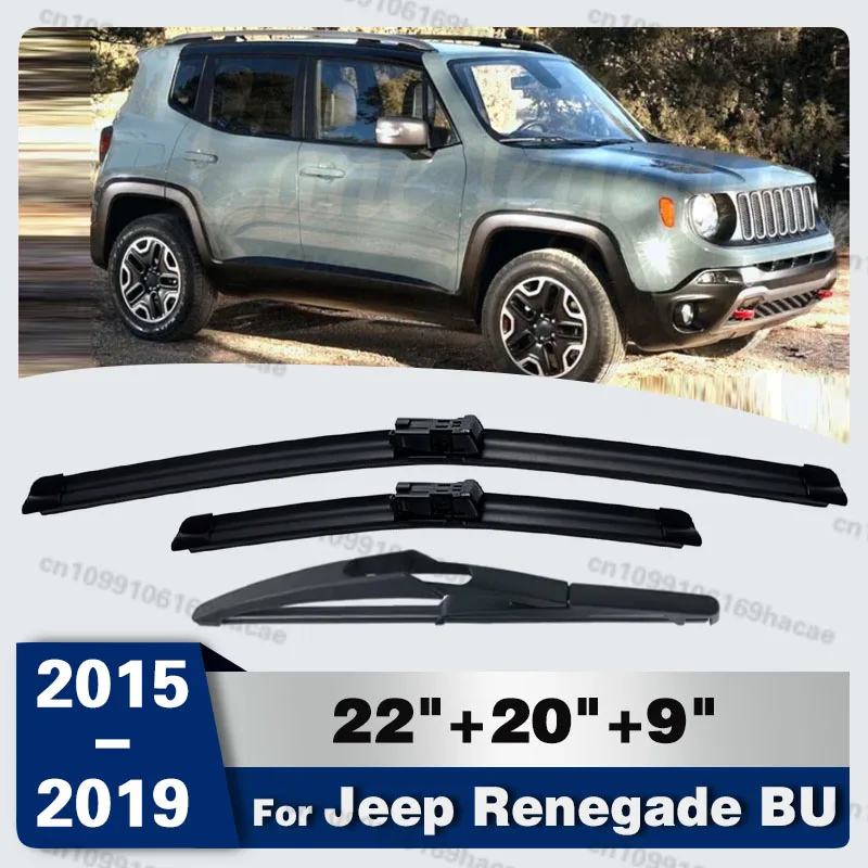 3PCS Car Wiper Blades For Jeep Renegade BU 2015 - 2019 Front Rear Windscreen Windshield Double Rubber Car Accessories 22"+20"+9"
3PCS Car Wiper Blades For Jeep Renegade BU 2015 - 2019 Front Rear Windscreen Windshield Double Rubber Car Accessories 22"+20"+9"
