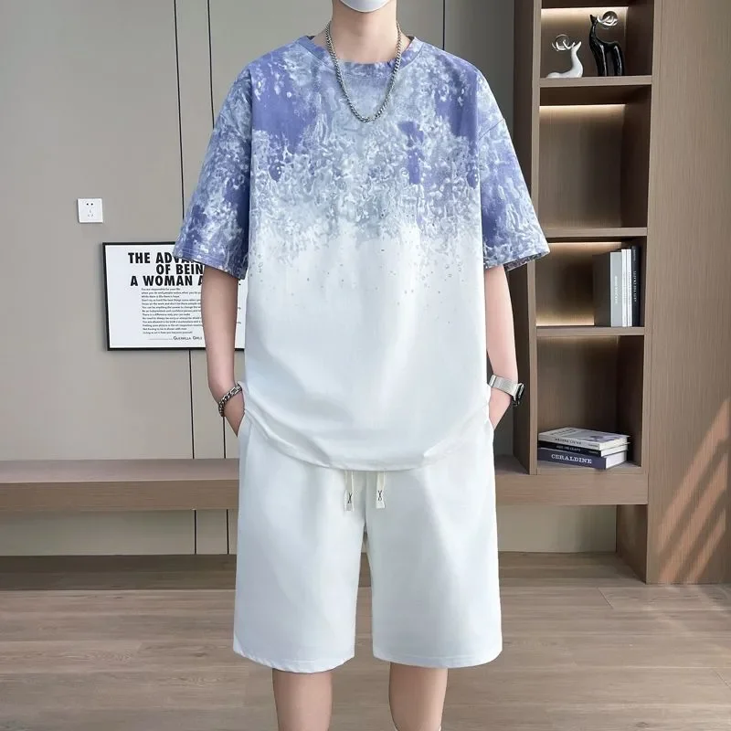 Men Gradient Splash Print Short Sleeve T Shirt Shorts Set Casual Summer Two Piece Outfit S 4XL
Men Gradient Splash Print Short Sleeve T Shirt Shorts Set Casual Summer Two Piece Outfit S 4XL