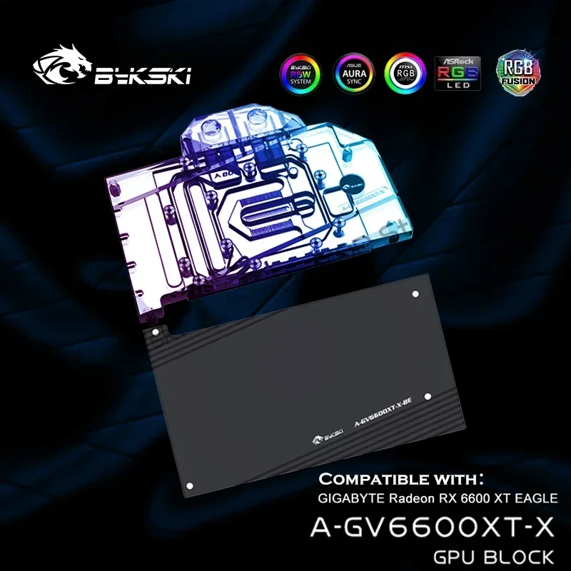Bykski A-GV6600XT-X GPU Cooling Block For GIGABYTE Radeon RX 6600 XT EAGLE Graphics Card,VGA Copper Radiator 5V 12V
Bykski A-GV6600XT-X GPU Cooling Block For GIGABYTE Radeon RX 6600 XT EAGLE Graphics Card,VGA Copper Radiator 5V 12V