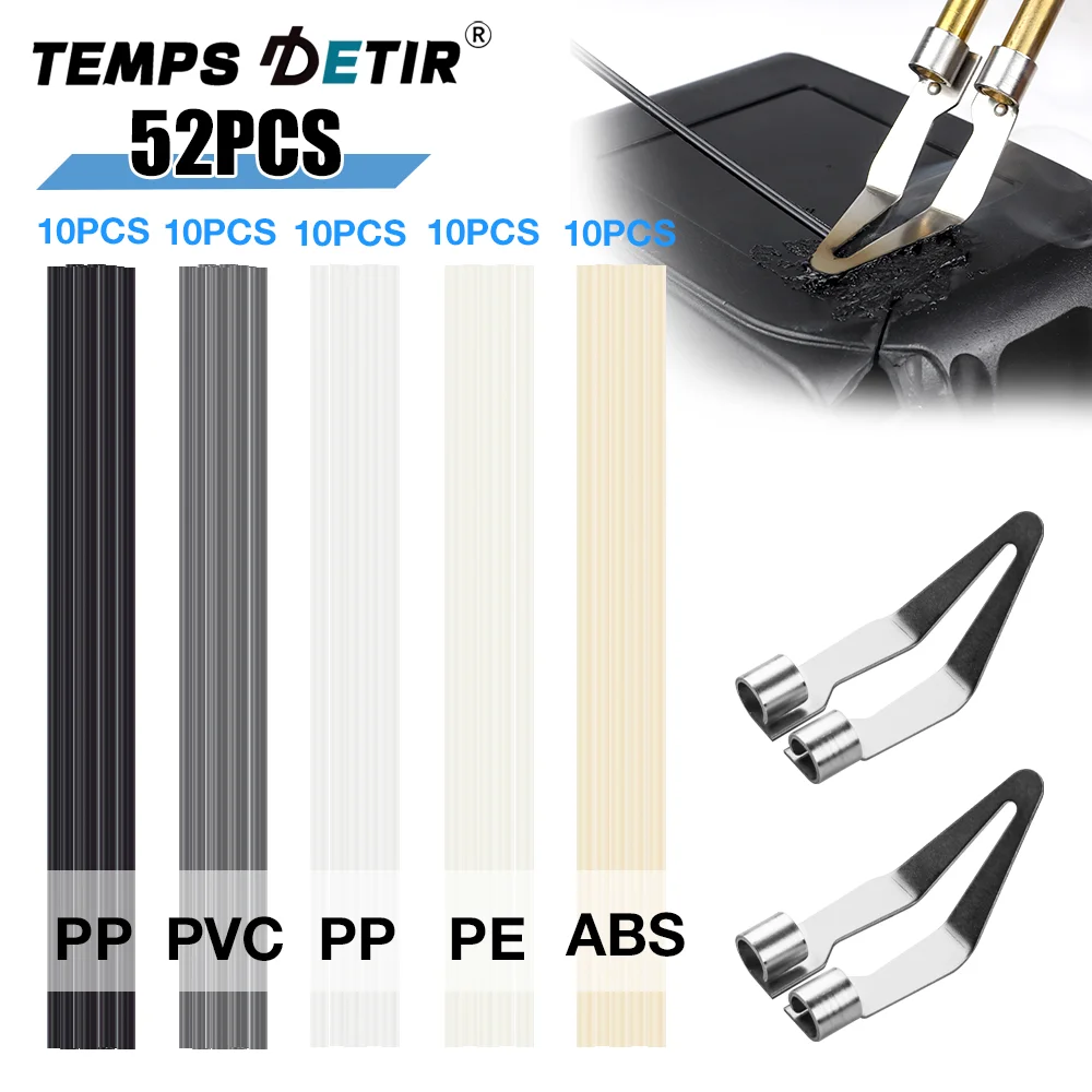 52PCS Plastic Welding Rod & Soldering Iron Tip Kit, PP, PVC, PE, ABS Welding Rod, Plastic Welder Hot Melt Repair Smooth Tip
52PCS Plastic Welding Rod & Soldering Iron Tip Kit, PP, PVC, PE, ABS Welding Rod, Plastic Welder Hot Melt Repair Smooth Tip