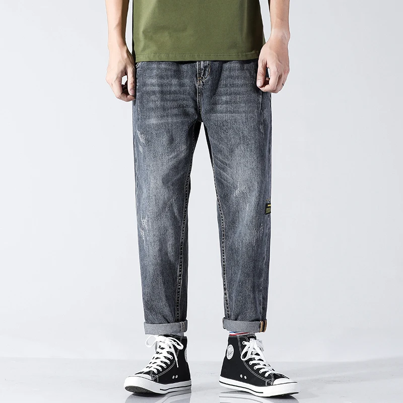 Nice Spring Summer High Quality Cotton Jeans High Street Fashion Trend Brand Young Men's Straight Loose Harem Cropped Pants
Nice Spring Summer High Quality Cotton Jeans High Street Fashion Trend Brand Young Men's Straight Loose Harem Cropped Pants